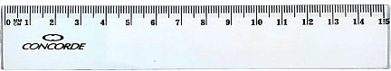 Lineal 15 cm CONCORDE transparent