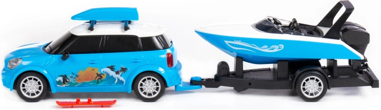 Trailer med motorbåd