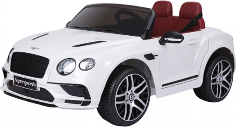 Elektrisk kørebil til børn BENTLEY Supersports, hvid, 12 V, 2 motorer