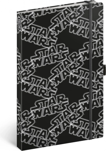 Star Wars notesbog sort linjeret 13 x 21 cm