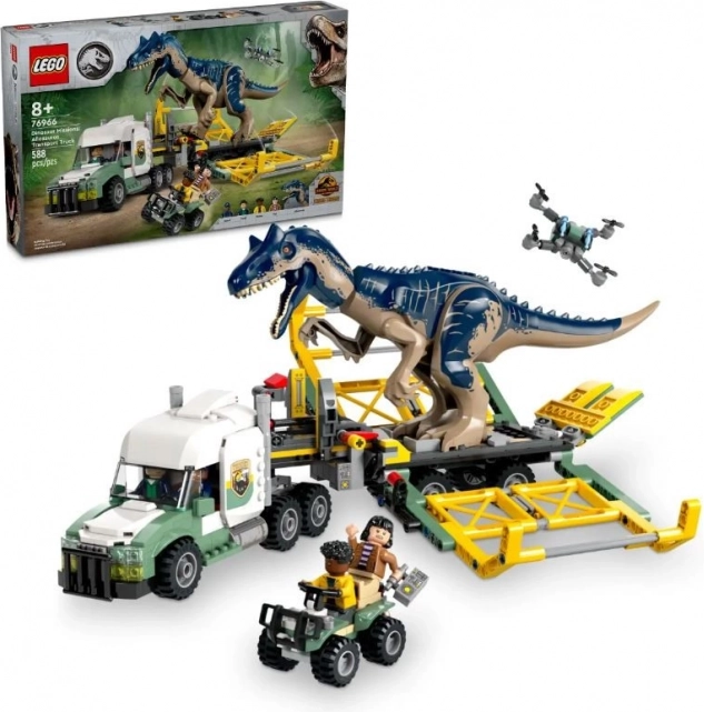 Jurassic World – transport af allosaurus med lastbil 76966