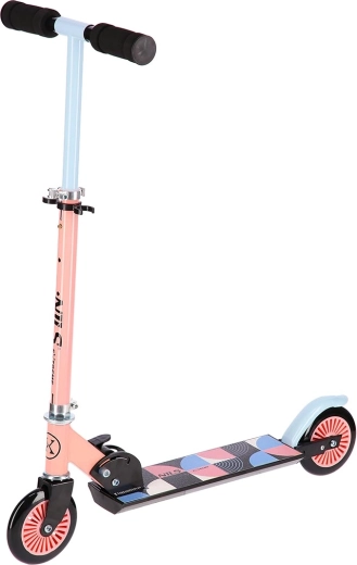 Sammenklappelig løbehjul NILS Extreme pink-blå