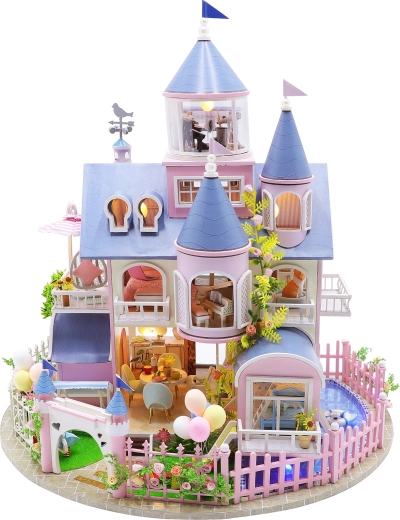 2Kids Toys Eventyrslot – miniaturehus med LED-belysning