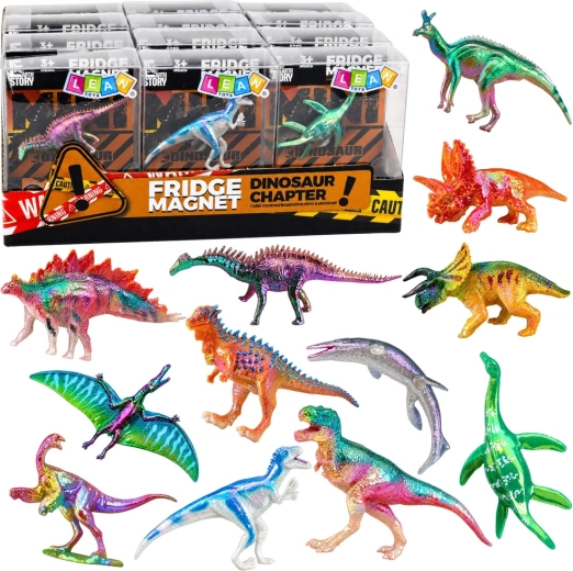 Dinosaurfigur med køleskabsmagnet – blandede arter