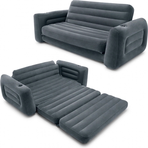 Oppustelig sofa seng 2-i-1 - udtræksmadras Intex