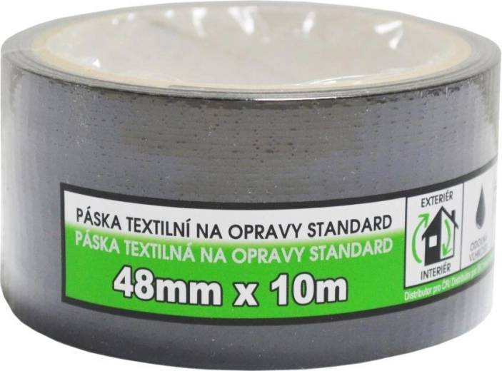 Tekstil reparations­tape 48 mm × 10 m sort