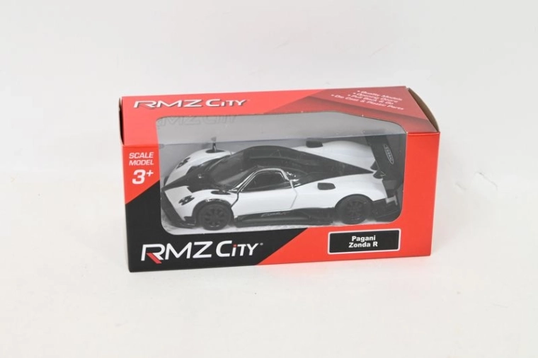 Metalmodel RMZ Pagani Zonda R hvid 1:39 med pull-back
