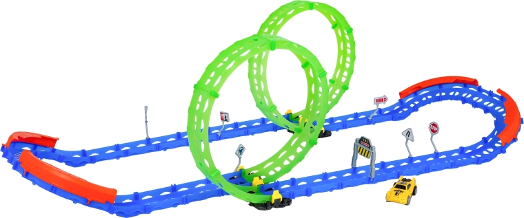 Dobbelte 360°-loops, der lyser i mørke