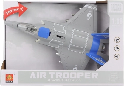 Batteridrevet jagerfly med lyde og lys