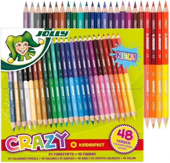 Dobbeltendede farveblyanter Crazy 24/48 farver