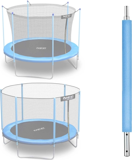 Neo-Sport nederste stolpe til trampolin 183 cm (6 ft) til både udvendigt og indvendigt net, blå - 1 stk.