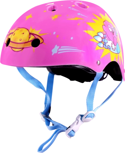 Børnesikkerhedshjelm pink (størrelse L)