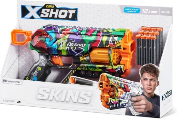X-SHOT Skins Griefer Graffiti blaster med 12 skumdartpile