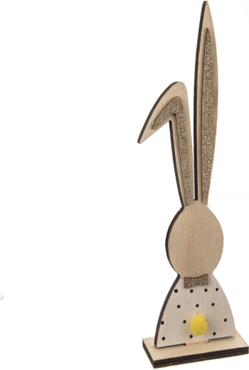 Trædekoration kanin hvid-brun 26 cm