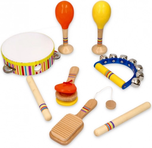 Regnbuesæt af musikinstrumenter