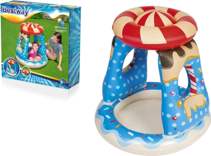 Børnebassin med solskærm 91 cm x 91 cm x 89 cm Bestway 52270