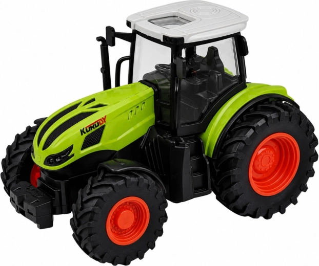 Robust traktor med store terrændæk