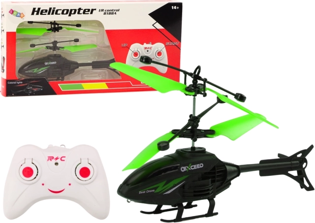 RC-helikopter med gyroskop – Grøn