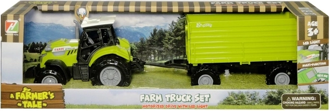 Traktor med trailer med lys og lyd