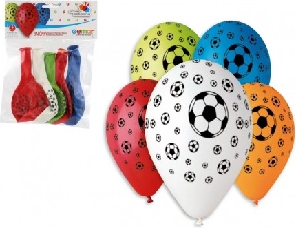 Oppustelige fodboldballoner 30 cm, 5 stk.