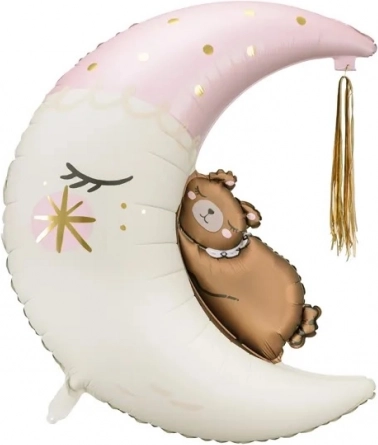 Foliebalon bamse på månen 71 × 86 cm