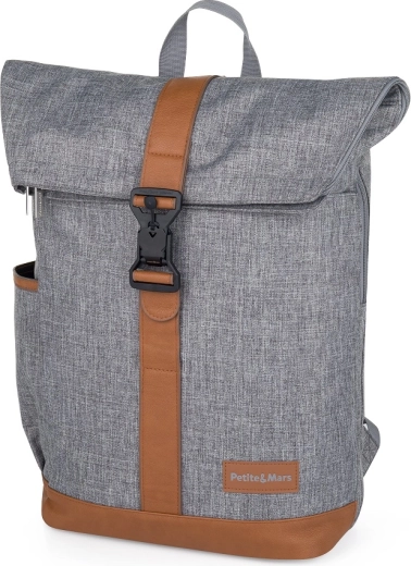 Petite&Mars puslerygsæk til barnevogn Jackob ultimate grey