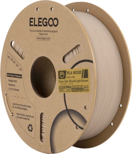 Elegoo PLA filament med træfibre – lys eg