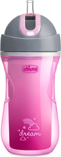 Chicco termo-sportskop med sugerør 266 ml rosa (14 mdr.+)