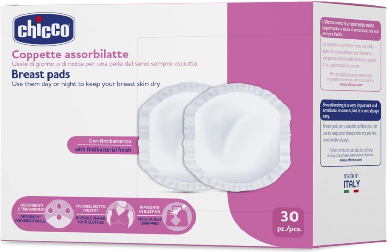 Chicco antibakterielle ammeindlæg 30 stk