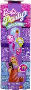 Barbie Party Reveal Glam Party-dukke i rød kjole