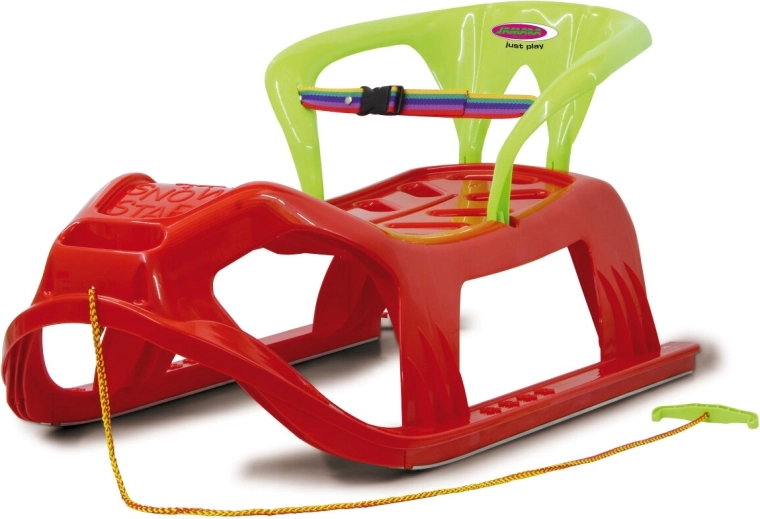 Snow Play børneplastkælk Snow Star 90 cm rød med ryglæn