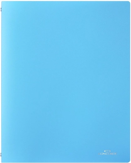 Ringbind CONCORDE A4, pastelfarvet blå, 4 ringe