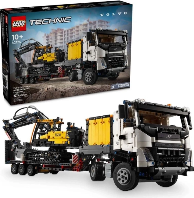 Lego Technic Volvo FMX lastbil og EC230 Electric gravemaskine