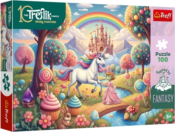 Puzzle Inspired By Fantasy enhjørning i sød fantasi 100 brikker