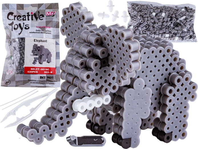 Strygeperler 3D elefant i pose