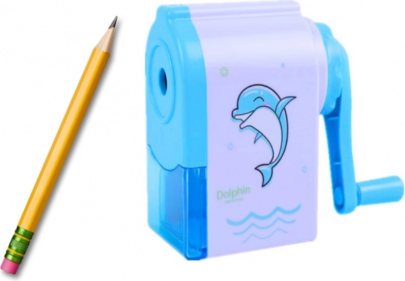 Blyantspidser med håndtag Delfin Blå