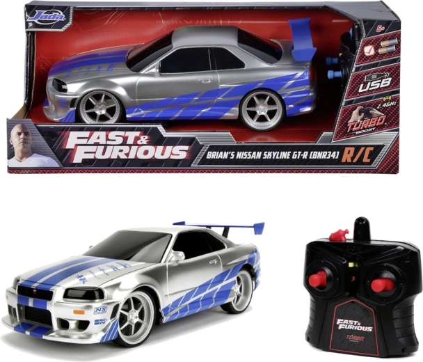 Jada RC Nissan Skyline GT-R fra filmen Fast & Furious i målestok 1:16