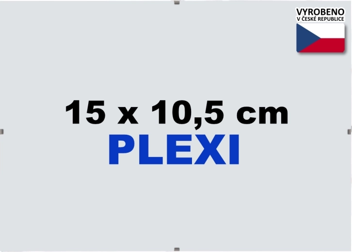 Euroclip-ramme 15 x 10,5 cm af plexiglas
