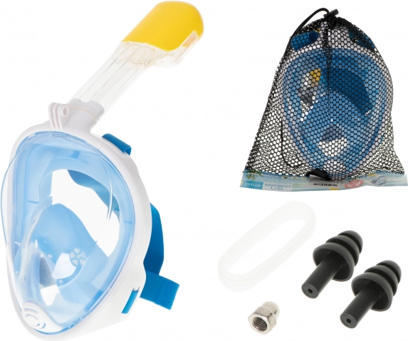 Fuldmaske til snorkling L/XL blå