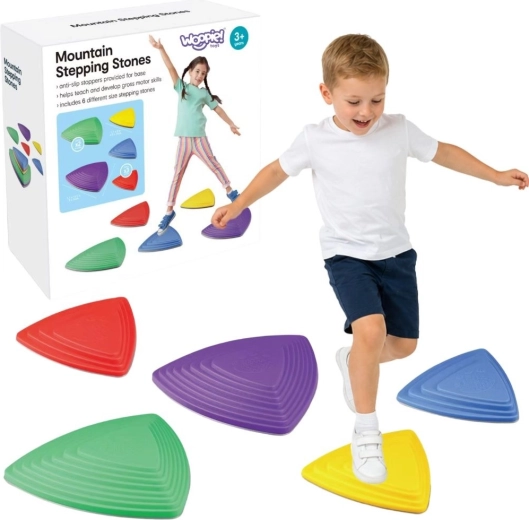 Woopie sensoriske balance-sten med skridsikring, 5 stk.