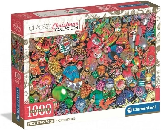 Clementoni Impossible puslespil 1000 brikker – Christmas Collection Jolly Christmas