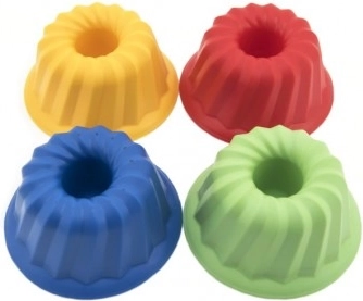 Sandform, kageform, plast, 12 × 7 cm, forskellige farver