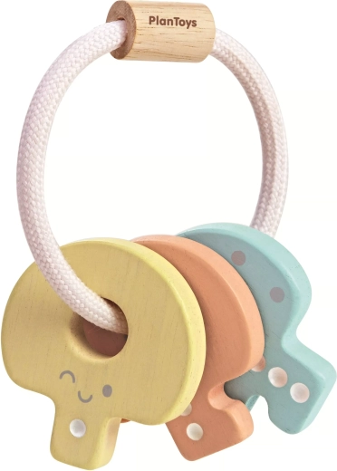 PlanToys træ-rangle med nøgler