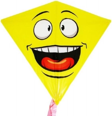 Flyvende drage smiley plastik 68 × 73 cm
