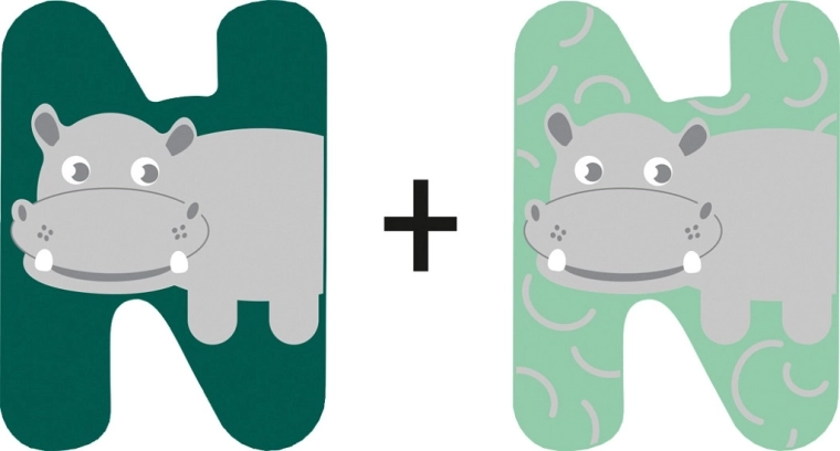 Sødt motiv med flodhest