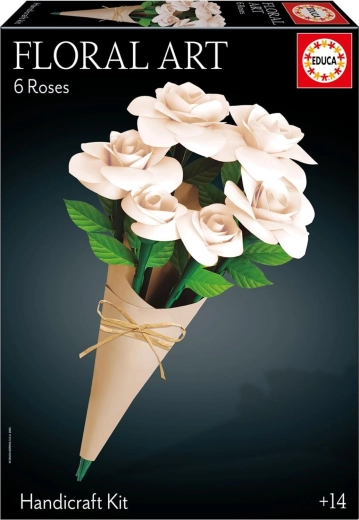 Educa 3D puslespil Floral Art – hvide roser