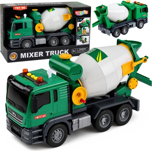 Betonblander Mixer Truck med lys og lyde, grøn