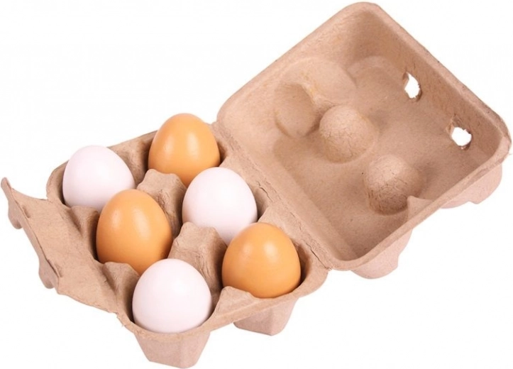 Bigjigs Toys æg i æske, 6 stk.