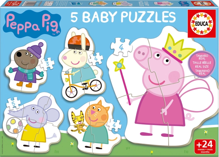 Baby puslespil Gurli Gris 5-i-1 (3–5 brikker)