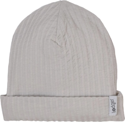 Lodger beanie-hue seersucker steel 6–12 måneder